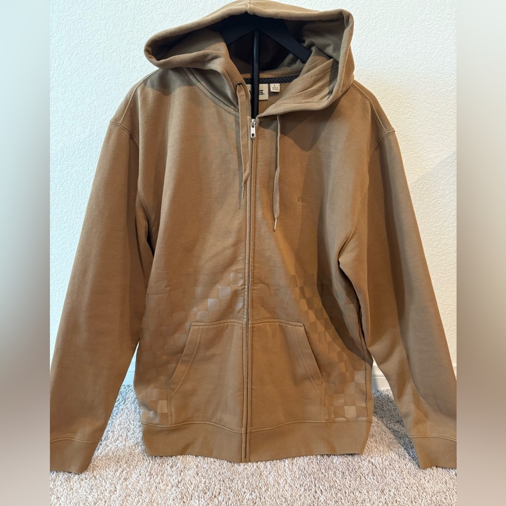 Vans Men's Brown Zip-Up Sweater